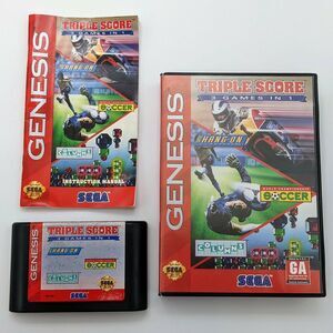 Triple Score (Genesis) - Complete in Case (Sega, 1993) Hang-On Soccer Columns